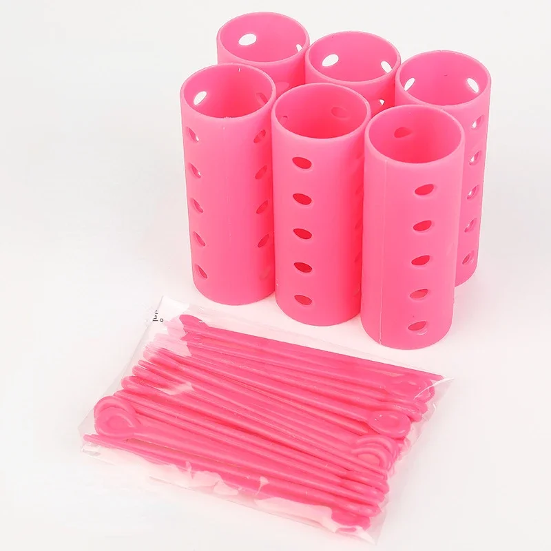 6Pcs Bangs Hair Root Fluffy Lazy Hair Clips Hair Top Styling Hairpins Hair Rollers Bangs Curling Barrel Hair Clips Curlers Tools