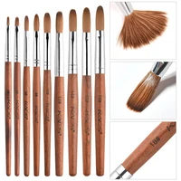 KADS-cepillo de uñas acrílico Kolinsky Sable profesional, para polvo acrílico, aplicación de extensión de uñas, herramienta de manicura para uñas acrílicas