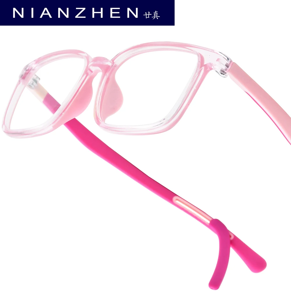 

Детские очки NIANZHEN TR90: квадратные оправы, ультралегкие, регулируемые, силиконовые, для девочек и мальчиков, модель 66132