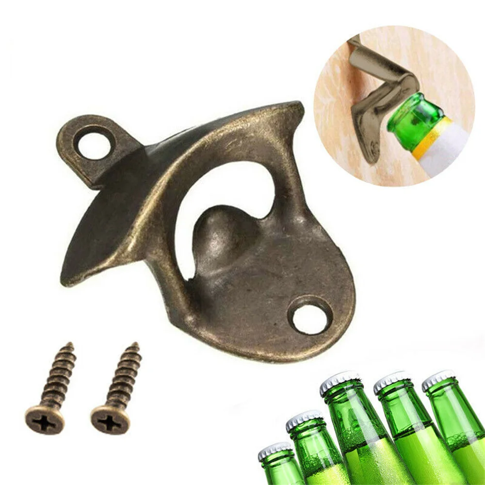 Beer Opener 20pcs Pack Kitchen Wall Mounted Rustic Wine Bottle Opener Vintage Home Party Supplies Retro Zinc Alloy Material