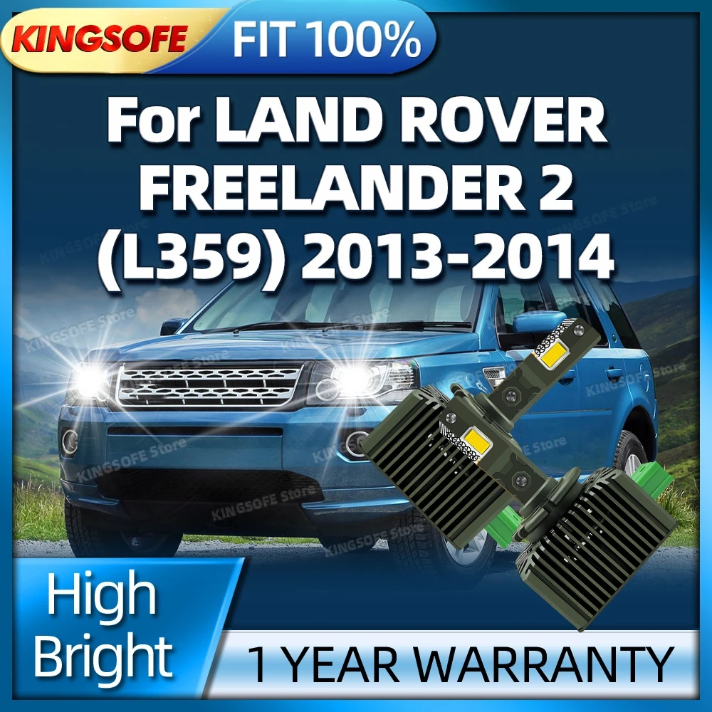 

LED Headlights Canbus D3S Auto Bulbs Two-sided CSP Chip 50000LM For LAND ROVER FREELANDER 2 L359 2013-2014 Plug and Play