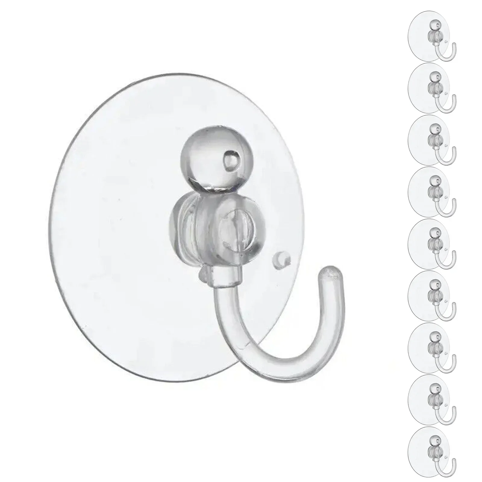 10pcs 3/4/5cm Suction Cup Hooks 40mm Wall Hooks Kitchen Bathroom Window Suction Hooks Strong Cup Hanger Towel Hanger Hook