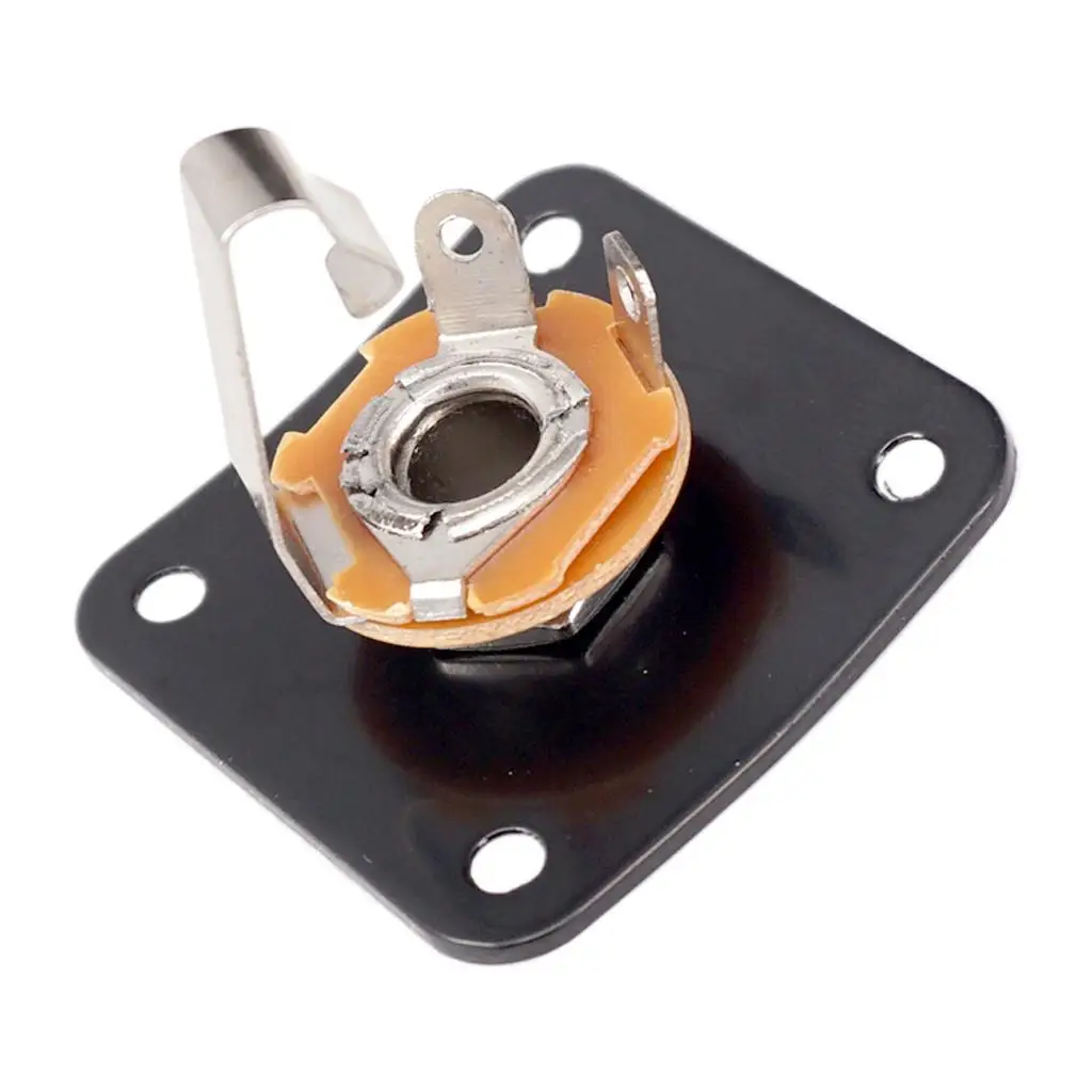 Electric Guitar Jackplate Gold Square Socket Cover Replacement Accessory for LP Electric Guitar Upgrade
