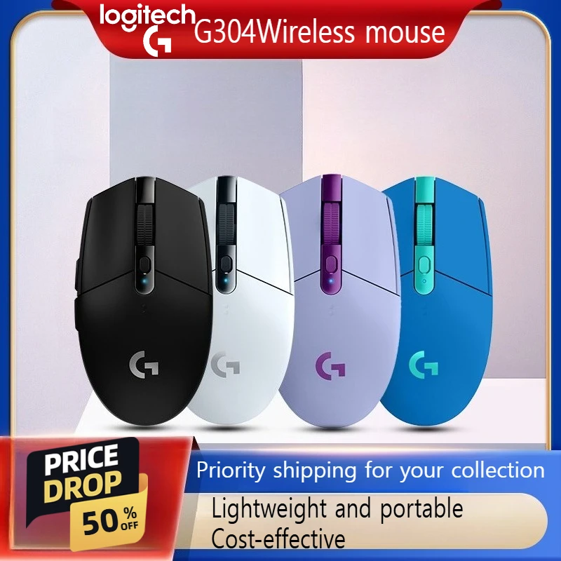 لوجيتك G304 ماوس لاسلكي مع لوحة ماوس ألعاب 12000 ديسيبل متوحد الخواص غير قابلة للانزلاق ومقاومة للأوساخ بسعر معقول.