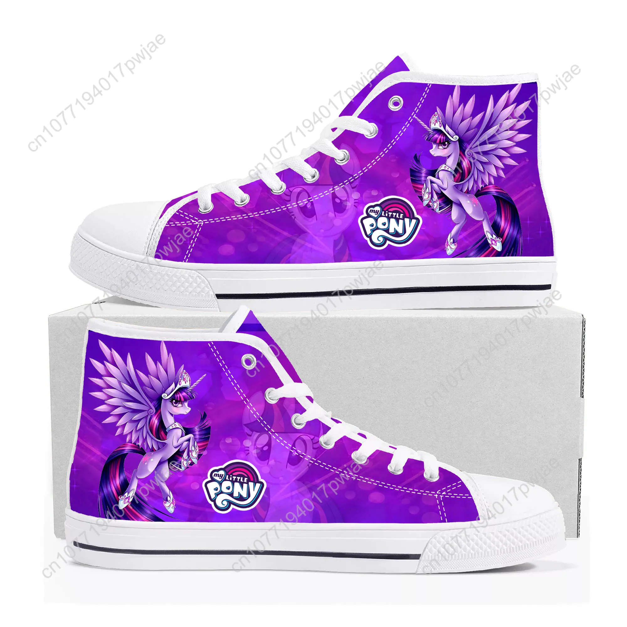

My Little Pony Twilight Sparkle High Top High Quality Sneakers Mens Womens Sneaker Ghana Casual Custom Shoes