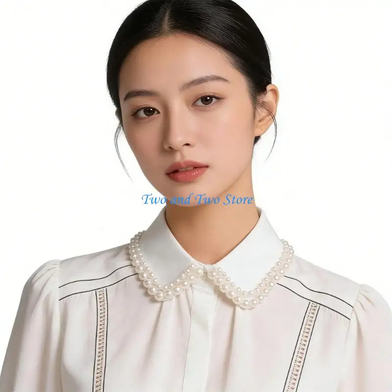 HX6F Girls Lapel Shawl Elaborate Collar Distinctive Aesthetic Sweet Art