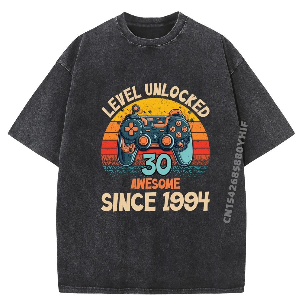 

Мужская футболка с принтом, уровень 30, разблокированная потрясающая футболка для мужчин, футболки с рисунком, мужская винтажная стираная футболка