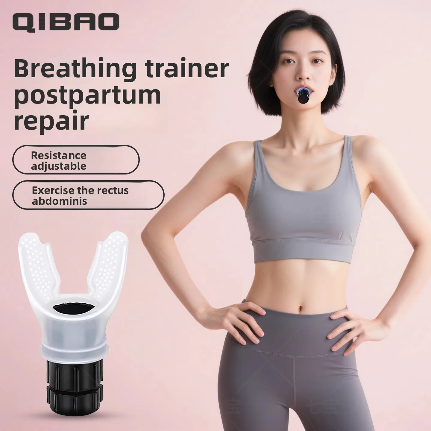 

Portable Diaphragmatic Breathing Trainer, Lung Capacity & Respiratory Muscle Exercise Device for Home Therapy