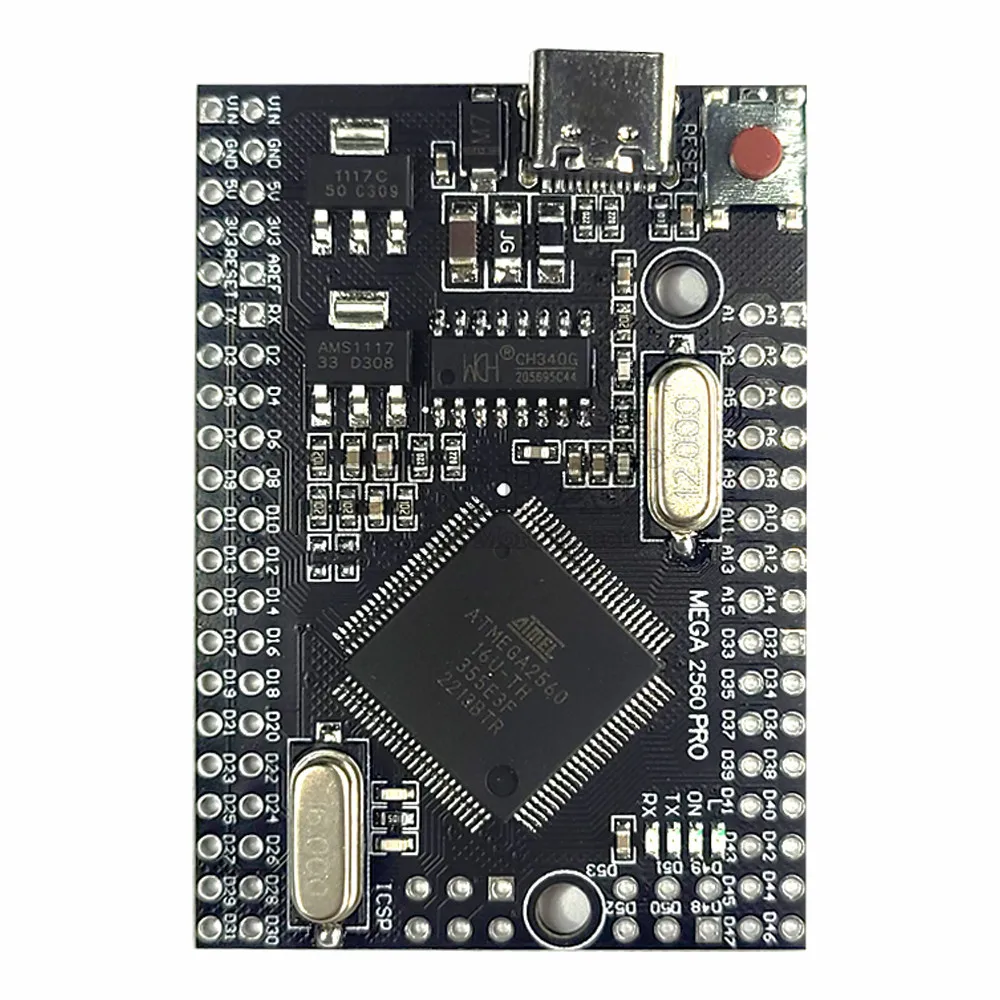 Mega2560 Pro 개발 보드 모듈, ATmega2560 16AU USB CH340G TYPE-C 256KB, 38x55mm, 안드로이드용