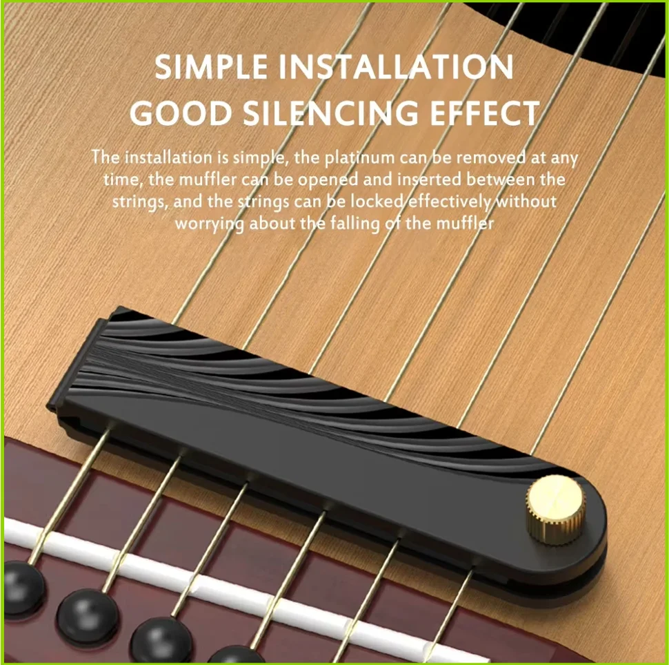 Mute de Guitarra Premium em Neoprene, 360 °   Almofada de Prática Silenciosa para Guitarra com Base Antirrisco