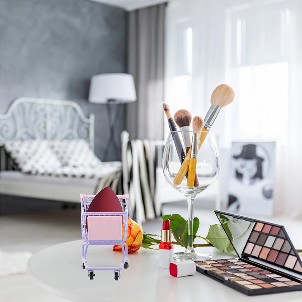 عربة تسوق صغيرة منظم تخزين ديكور مكتب مصغر لبطاقات الحلوى حامل قلم هدية للأولاد والبنات والنساء والرجال