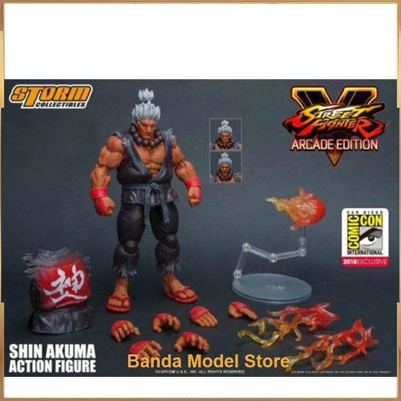 ألعاب العاصفة الأصلية 1/12 شين أكوما ستريت فايتر شعر أبيض SDCC نسخة محدودة مجموعة كاملة 6 "لعبة شخصيات الحركة #4