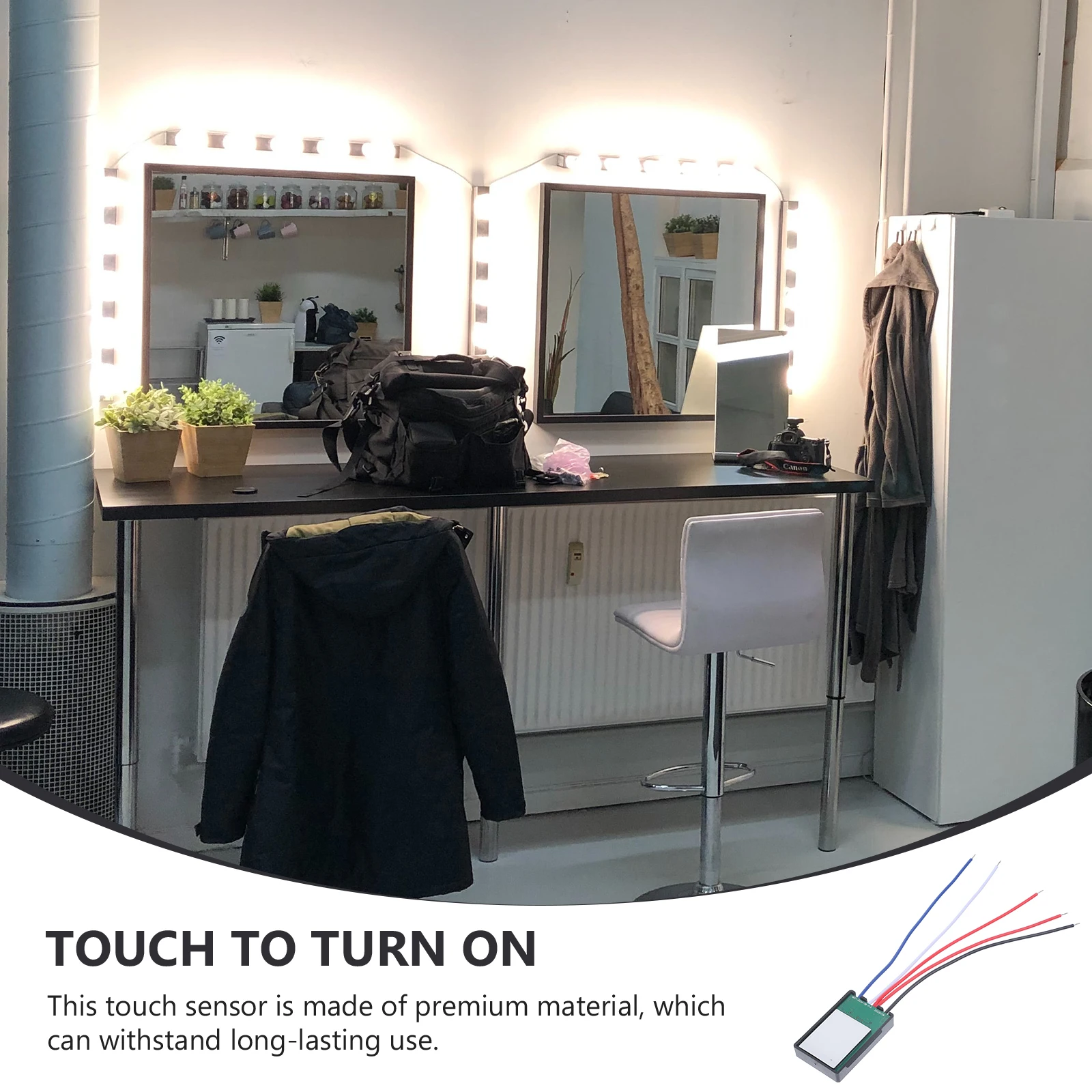 

Сенсорный датчик для светодиодных зеркальных светильников, настенные светильники с регулируемой яркостью, умный модуль управления ванной комнатой, огнестойкий ПК, медный материал