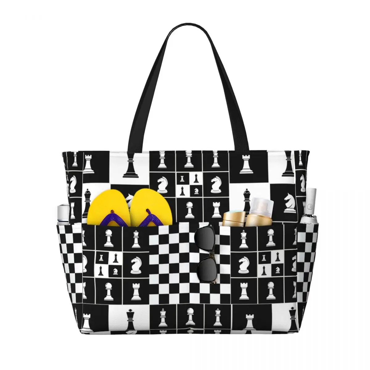 

Шахматные фигуры на доске, пляжная сумка-тоут, спортивная сумка для спортзала, йоги, большая сумка-тоут, женская дорожная сумка, сумка для фитнеса