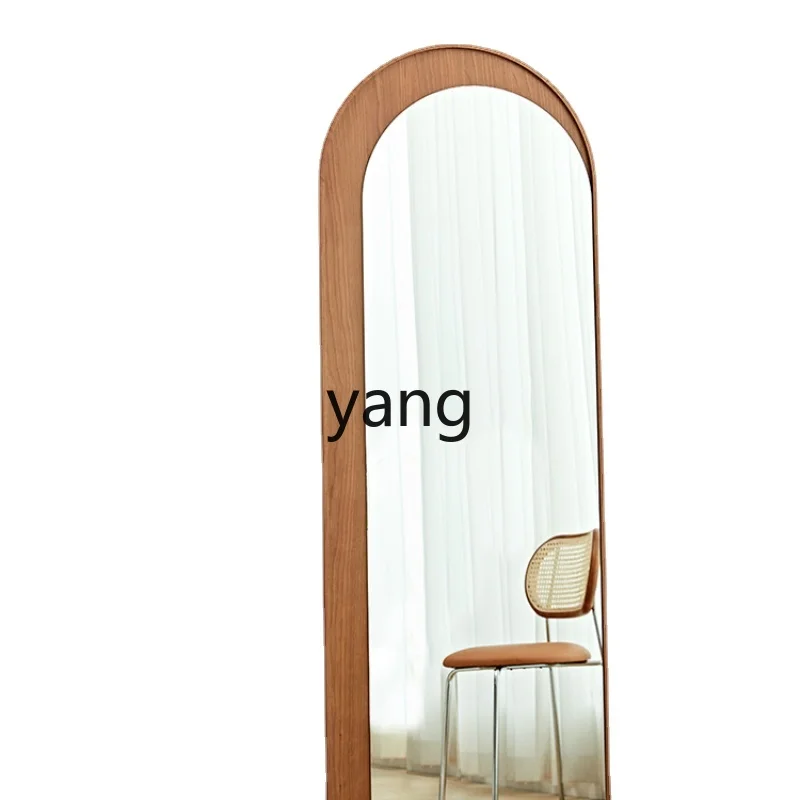 Yjq Arch Full-Length Mirror Floor Girls' Bedroom Three-Dimensional Cloakroom Full-Length Mirror against the Wall