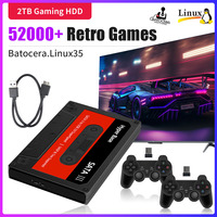 Hyper Base Batocera 2TB Gaming HDD Built-in 52000+ Retro Games With 80+ Emulators For PS2/PS1/PSP/MAME/Wii Plug&Play For WIN PC