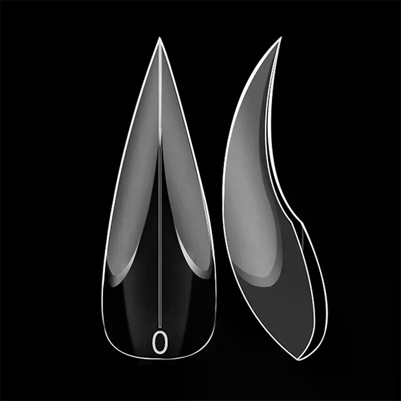 140 pçs/caixa curvado stiletto 3d águia garra unhas formas duplas para extensão do gel do prego de falcão unhas esculturas moldes de cobertura completa