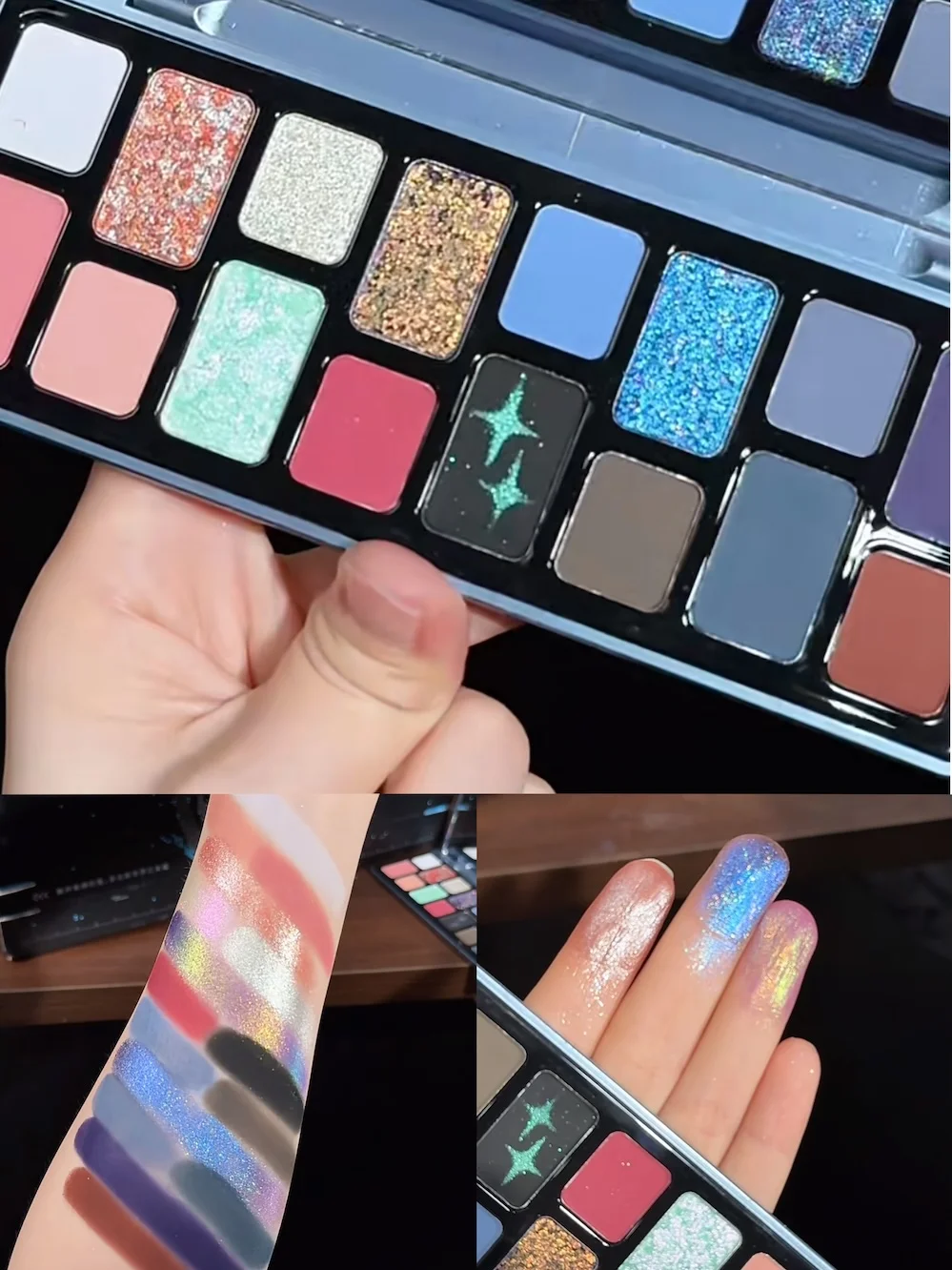 

Cheeryep 16 Color Eyeshadow Qianyan Plate Glitter Chamelon Matte Pearlescent Flash Plate Qian Yan Cowherd Sequins