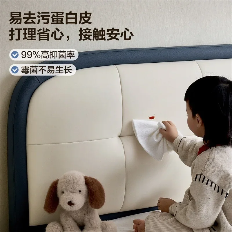 Piccolo appartamento letto singolo, piccolo appartamento camera da letto principale letto grande, camera da letto domestica in pelle artistica