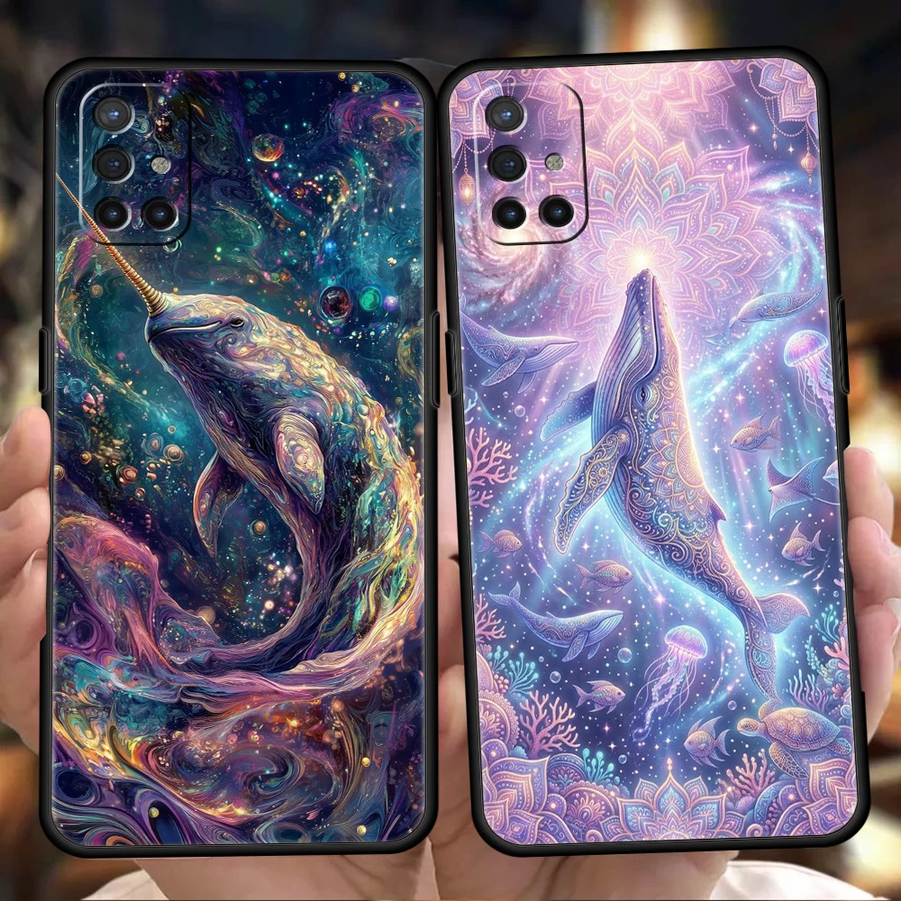 Coque de téléphone de luxe Whale en TPU souple pour OnePlus 13R 12R 12 11 10T 10R Nord N100 N200 N10 10 9 9R 9RT CE 2 Pro 5G, avec sacs cadeaux