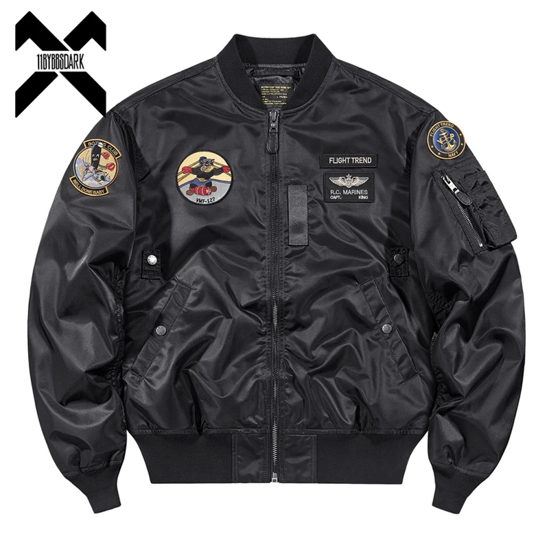 Men's Tactical Bomber Jackets Functional American Pilot Jacket Cartoon Embroidered Baseball Coat Streetwear Varsity Jacket