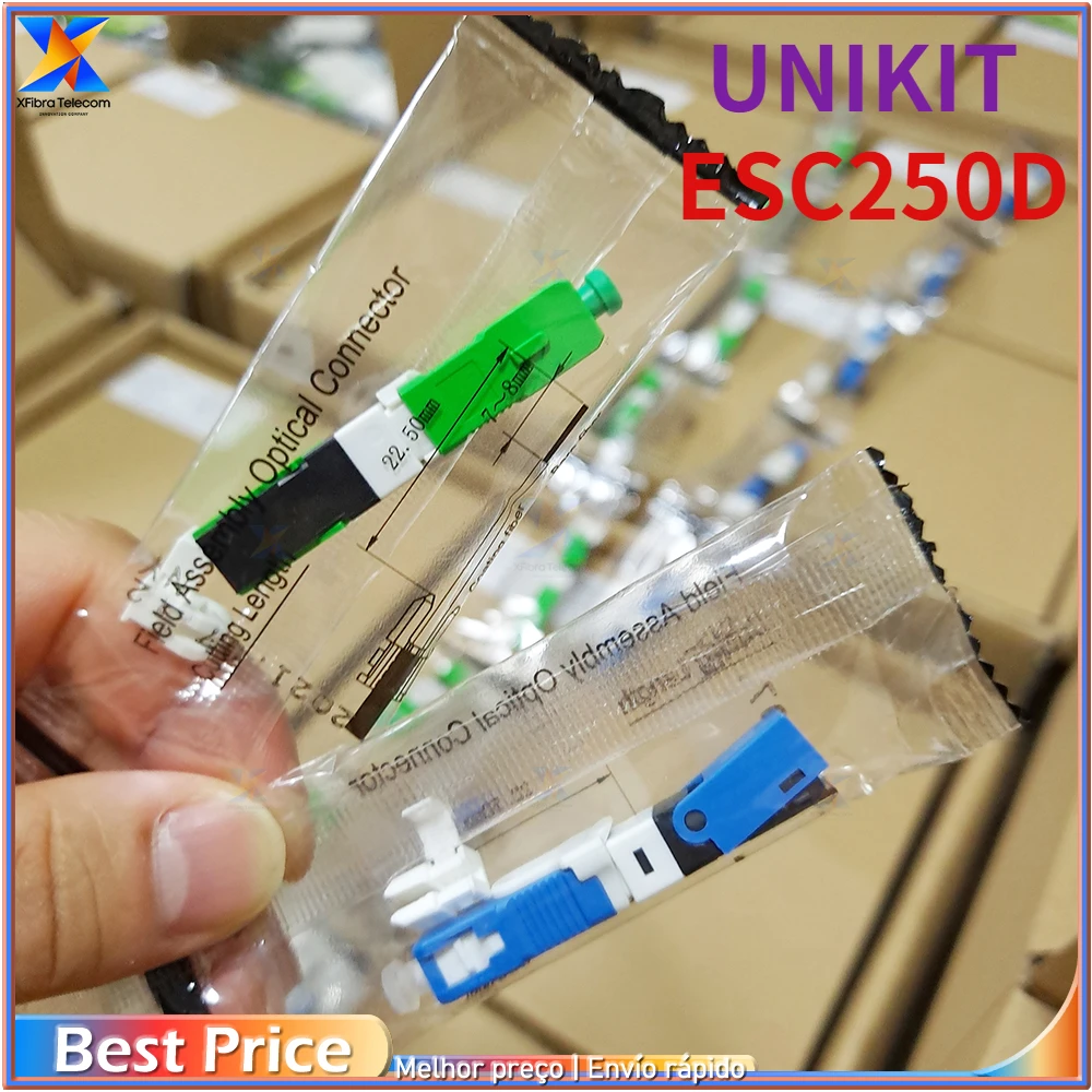 

UNIKIT Оптоволоконный быстроразъемный встроенный FTTH, одномодовый, ESC250D, SC APC, 100 шт., 200 шт., 300 шт.