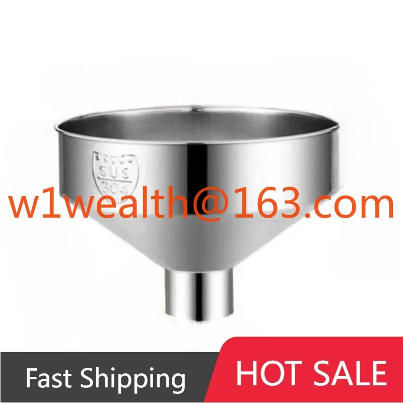 

304 stainless steel funnel size with filter screen, kitchen oil pouring oil leakage laboratory use with handle