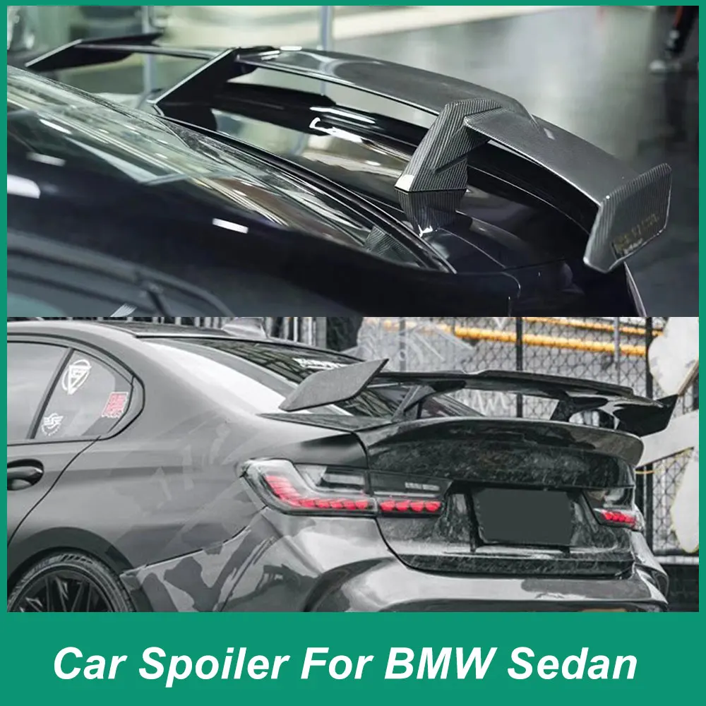 

For BMW M1 M3 M4 M5 M6 G20 G22 G23 G80 G82 G14 F32 F36 GT Style Carbon Fiber Forged Grain Rear Iuggage Compartment Iid Spoiler