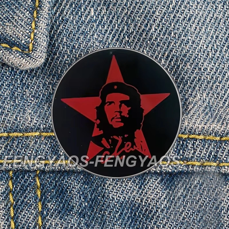 Брошь-из-нержавеющей-стали-Че-Гевара-социалистская-коммунистическая-брошь-значок-на-пуговицах-с-красной-звездой