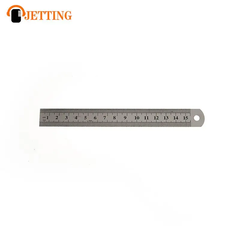 15/20/30cm Stainless Steel Metal Straight Ruler Ruler Tool Precision Double Sided Measuring Tool