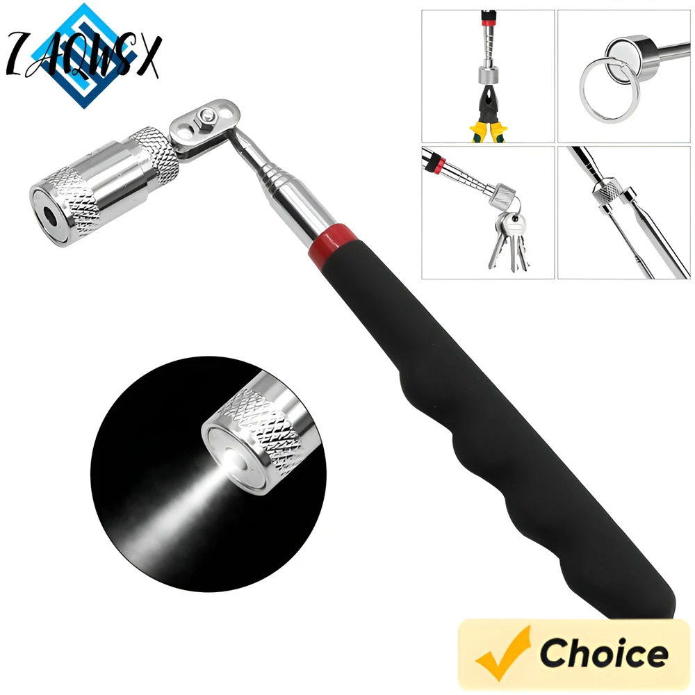 

Magnetic Flexible Pick Up Tool Portable Telescopic Adjustable Extending Rod Stick Powerful Magnet Pen Handheld Tool Magnetic Rod