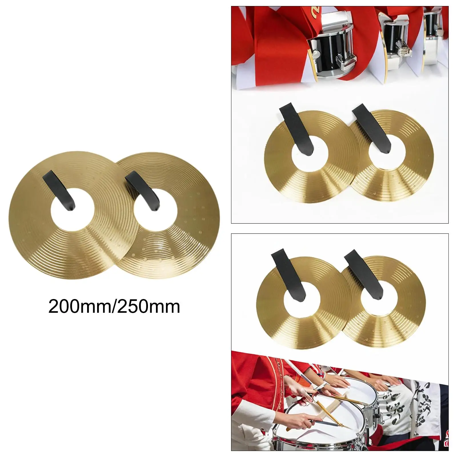 Crash Cymbals Pair Rhythm Beat Musical Instrument Practical Hi Hat Cymbal Percussion for Party Performance Players Band Lovers