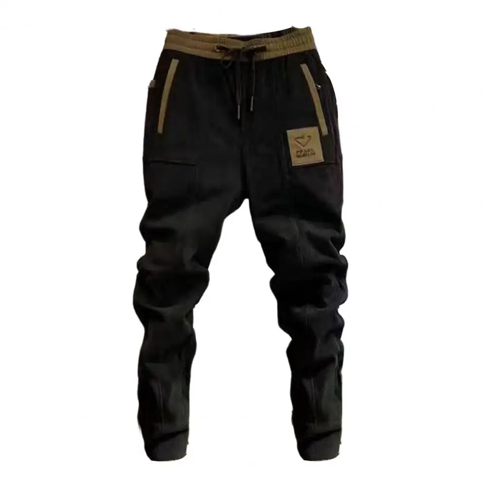 Men Pants Mid-rise Anti-pilling Versatile Male Pure Color Harem Casual Trousers   Casual Trousers  Home Wear