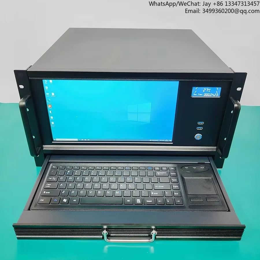 

6U 19-inch Industrial PC Server Cases With HD Touch Screen EATX Chassis For ATX PSU VGA Ready For Rackmount In Stock