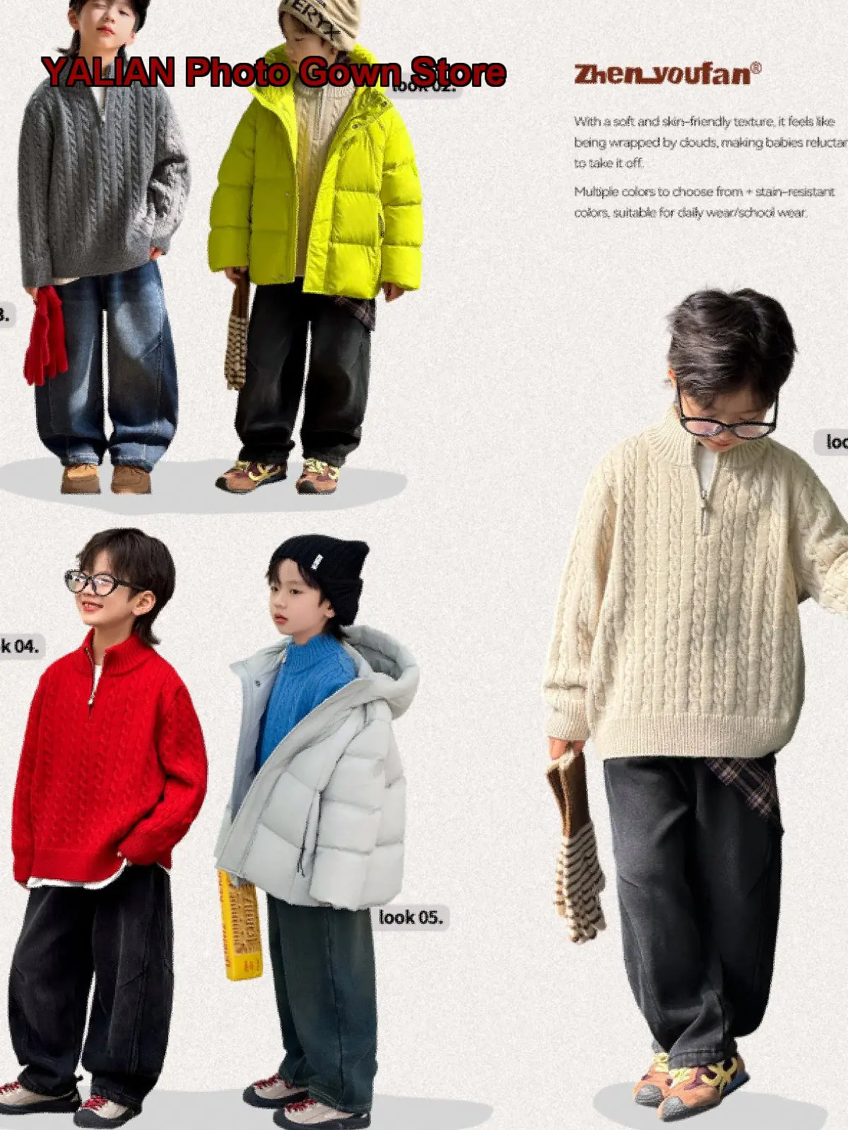 Boys Mock Neck Sweater Toddler Autumn Spring Thickened Warm Knit Top for New Year High Neck Kids