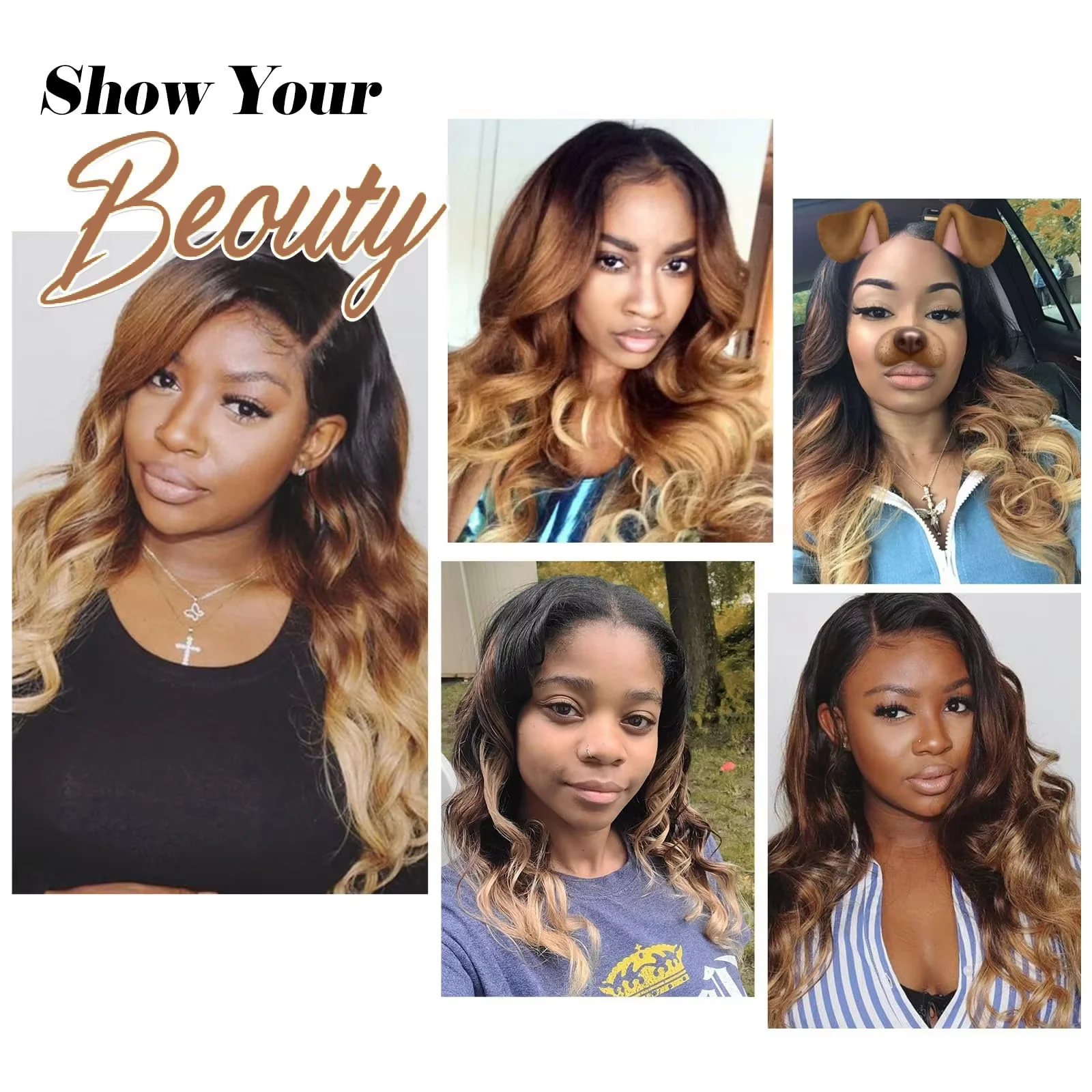1 3 4 Bundle  Body Wave Bundles Pre Colored Ombre  3 Tone 100% Unprocessed Human Hair Brazilian 15A Raw Hair Bundles Extensions