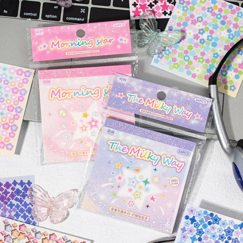

4packs/LOT Star Storm series cute lovely retro decorative art paper sticker
