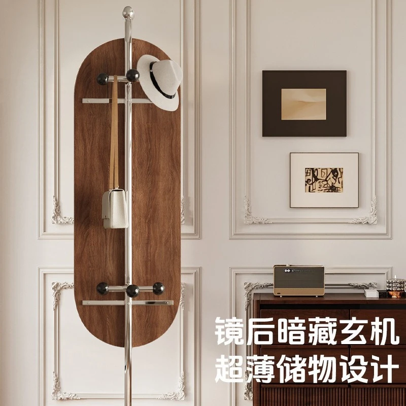 High-end mirror full-length mirror floor-to-ceiling household coat rack integrated