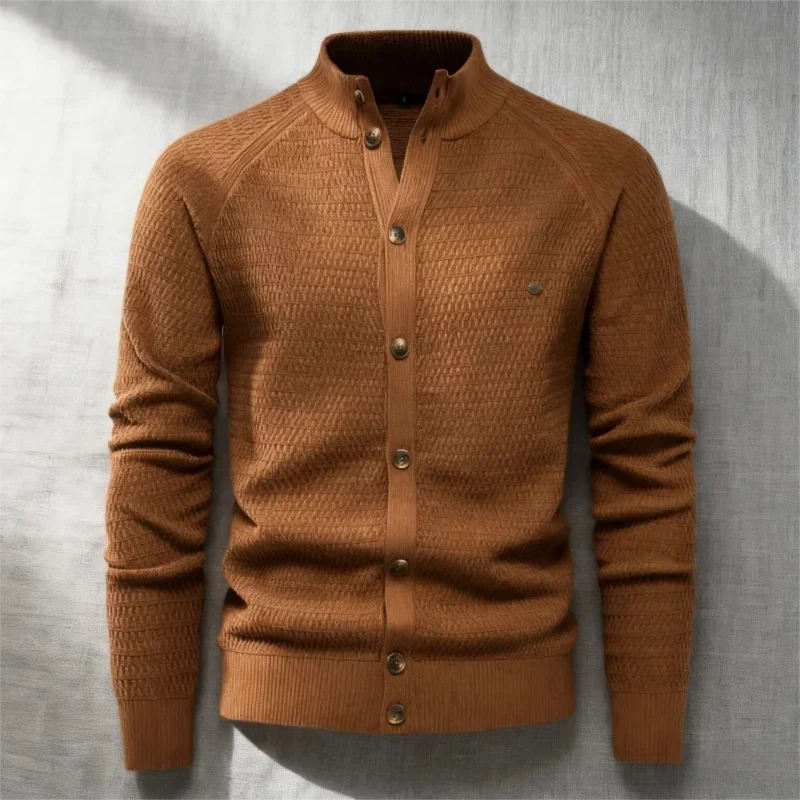 سترة صوف ميرينو للرجال - سترة كاجوال ضيقة مناسبة للعمل لمجموعة الخريف والشتاء (صنع في إيطاليا)