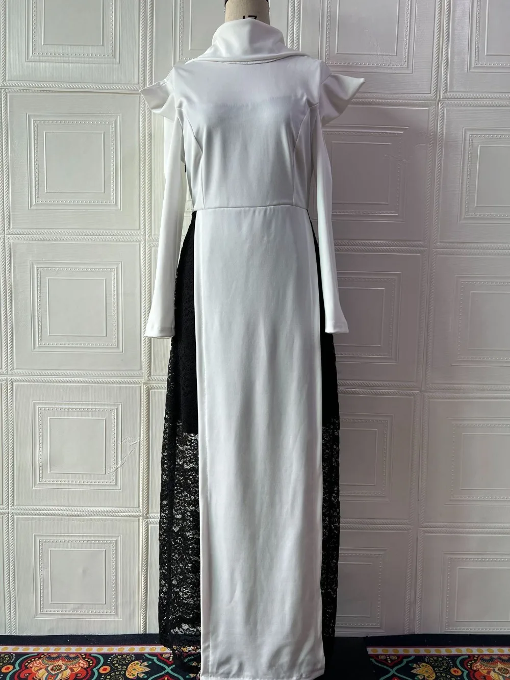 Eid Abaya Vestito Delle Donne Musulmano Jalabiya Arco Del Merletto Del Partito Abiti Largos Caftano Ramadan Abiti Lunghi Dubai Caftano Arabo Robe 2025