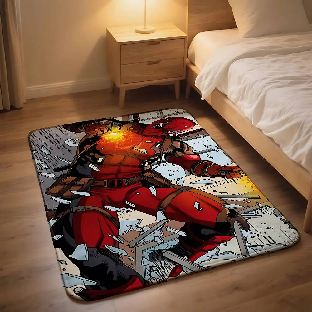 Cute-D-deadpool-S Carpet Bathroom Anti-slip Mat Door Mat Home Decoration Mat Entrance Door Mat Scratch-resistant Door Mat
