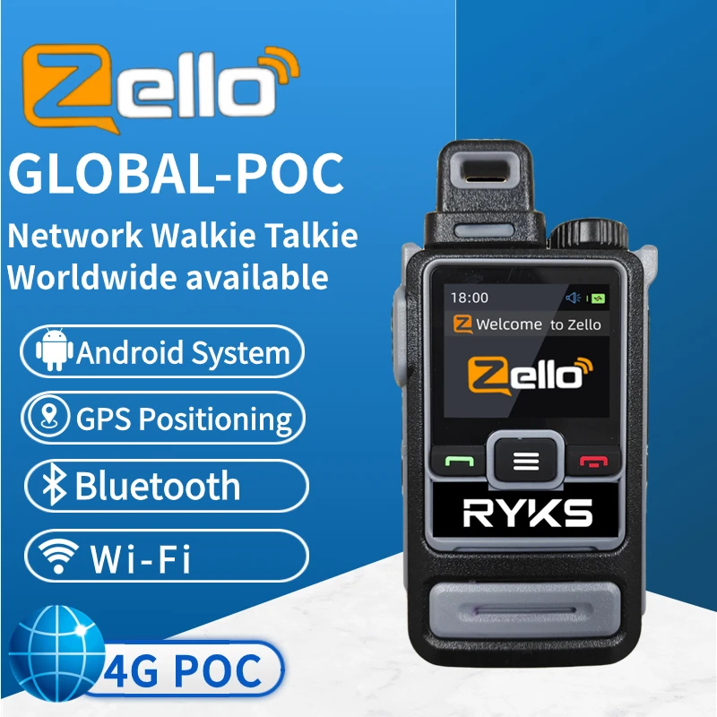 Imagem -05 - Woki Toki Ham Walkie-talkie Ptt Intercomunicador Rede Global Rádio Zello em Dois Sentidos 4g