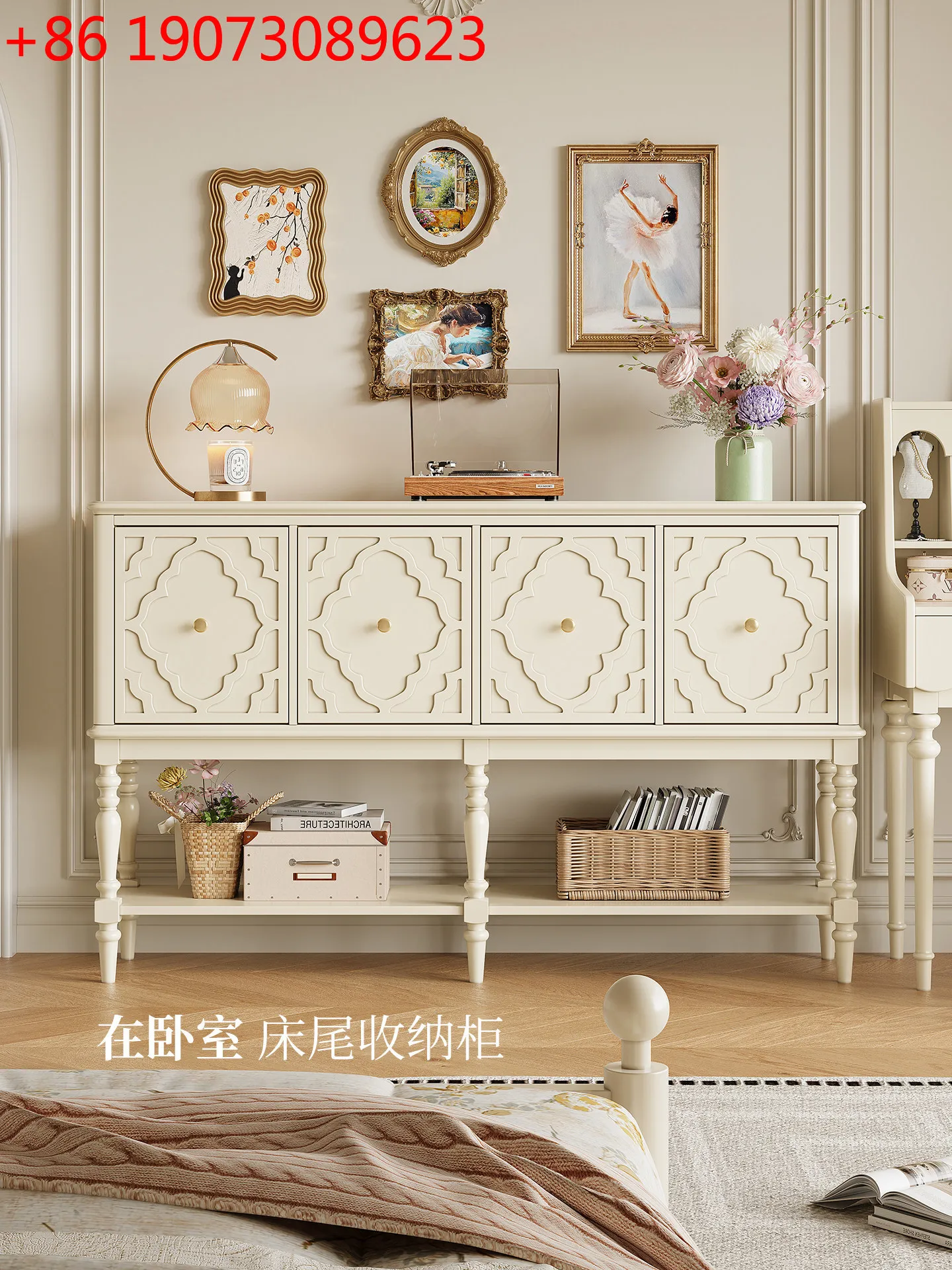 

Шкаф на крыльце из цельного дерева, бытовой настенный шкафчик во французском кремовом стиле для гостиной, американский белый обеденный шкаф