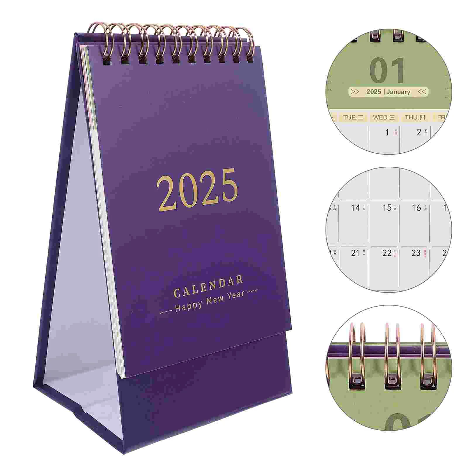 2025 ปฏิทินตั้งโต๊ะ Planner ปฏิทินแนวตั้ง MINI Stand ยืนพลิกทุกวันสําหรับกระดาษขนาดเล็กสํานักงานตกแต่ง