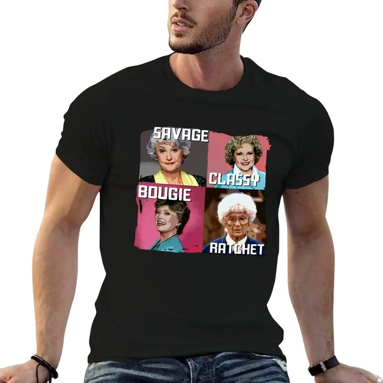 Футболка Savage Classy Bougie Ratchet The Golden Girls, хлопковая футболка, 100% хлопок, футболка из 100% хлопка