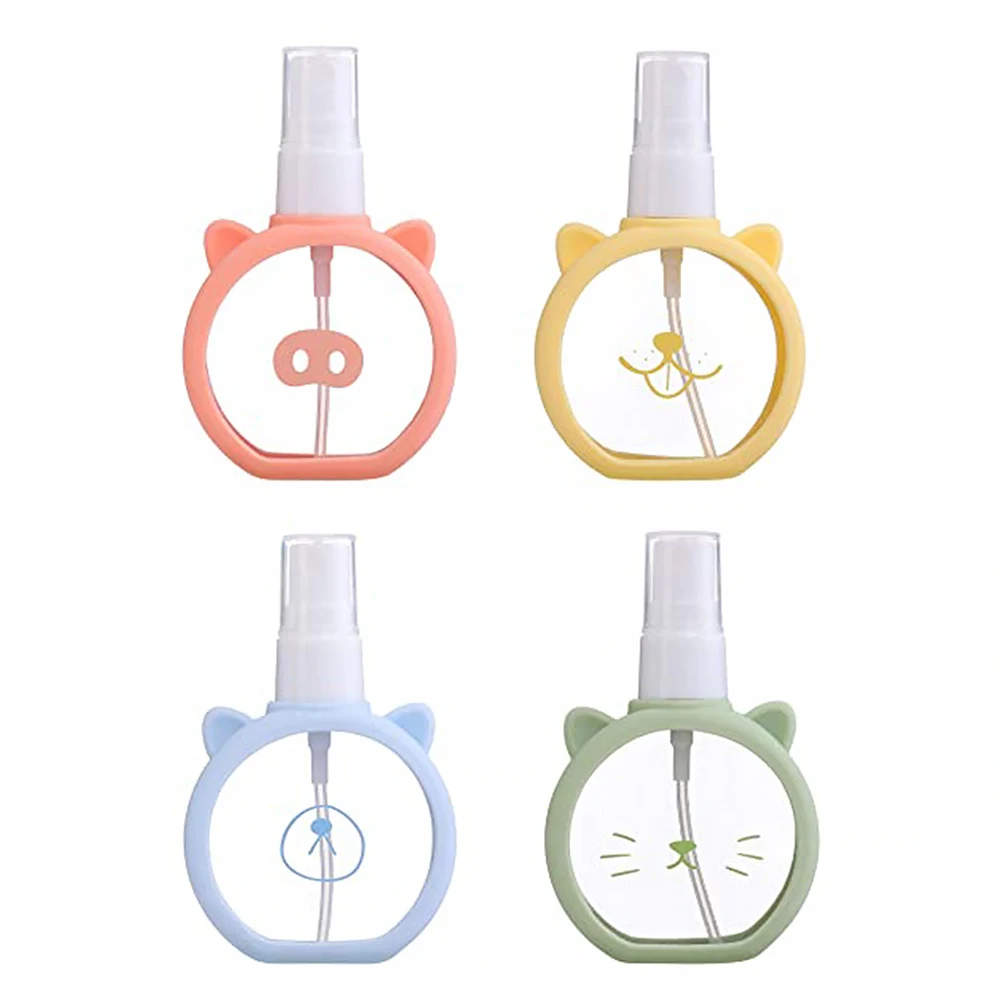 

4 Pcs Portable Spray Bottle Small Leak proof Reusable Plastic Travel Container For Cosmetics Liquid Toiletries Camping
