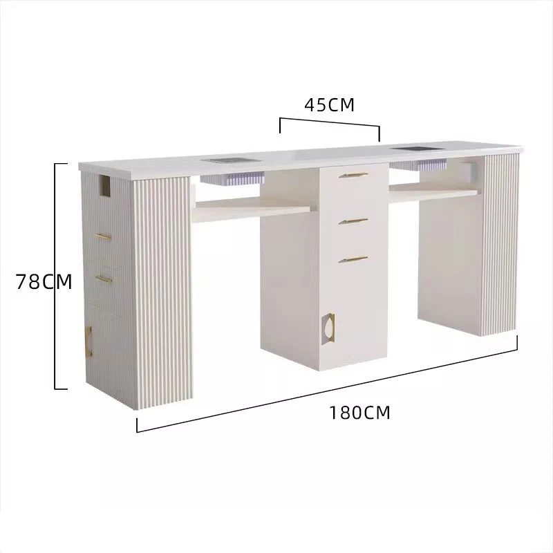 Professional Nail Table Drawers Display Luxury Manicurist Tables Equipment Design Mesa De Manicure Salon Home Furnishings