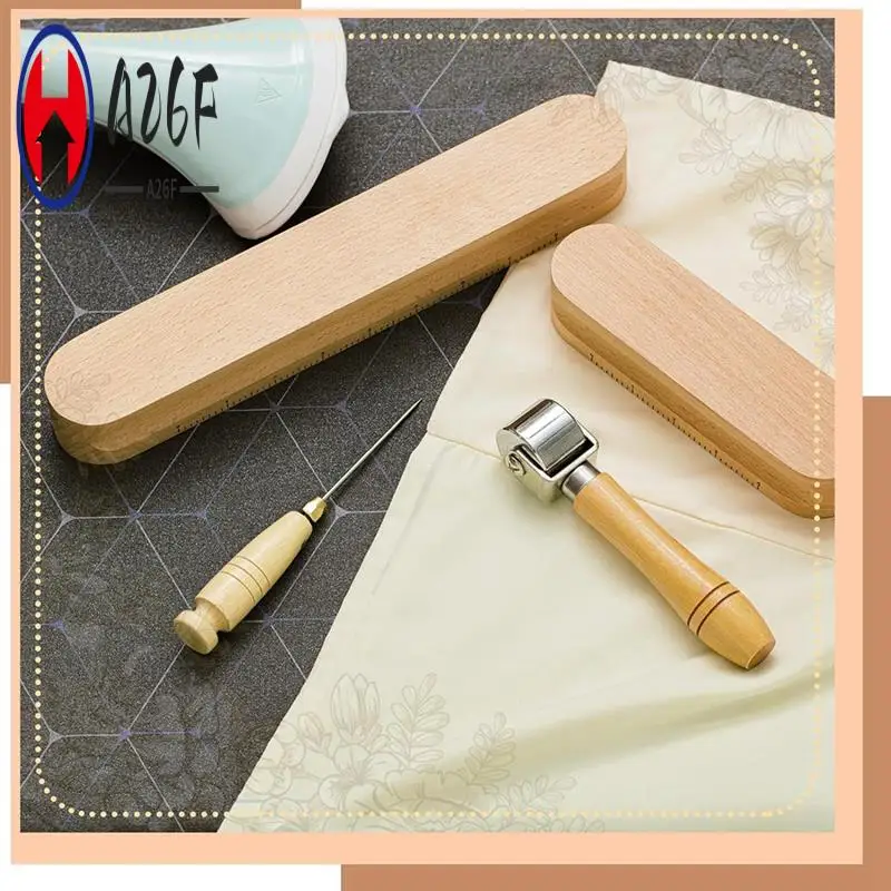 

A26F-4 Pcs Tailors Clapper Seam Roller And Pressing Tool For Sewing Quilting Beech Wood Sewing Quilting Tool Set