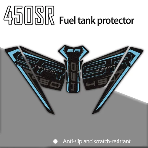 Kit de calcomanías adhesivas esmeriladas para accesorios de motocicleta 450SR, Protector de almohadilla de tanque de combustible antideslizante para CFMOTO 450SR