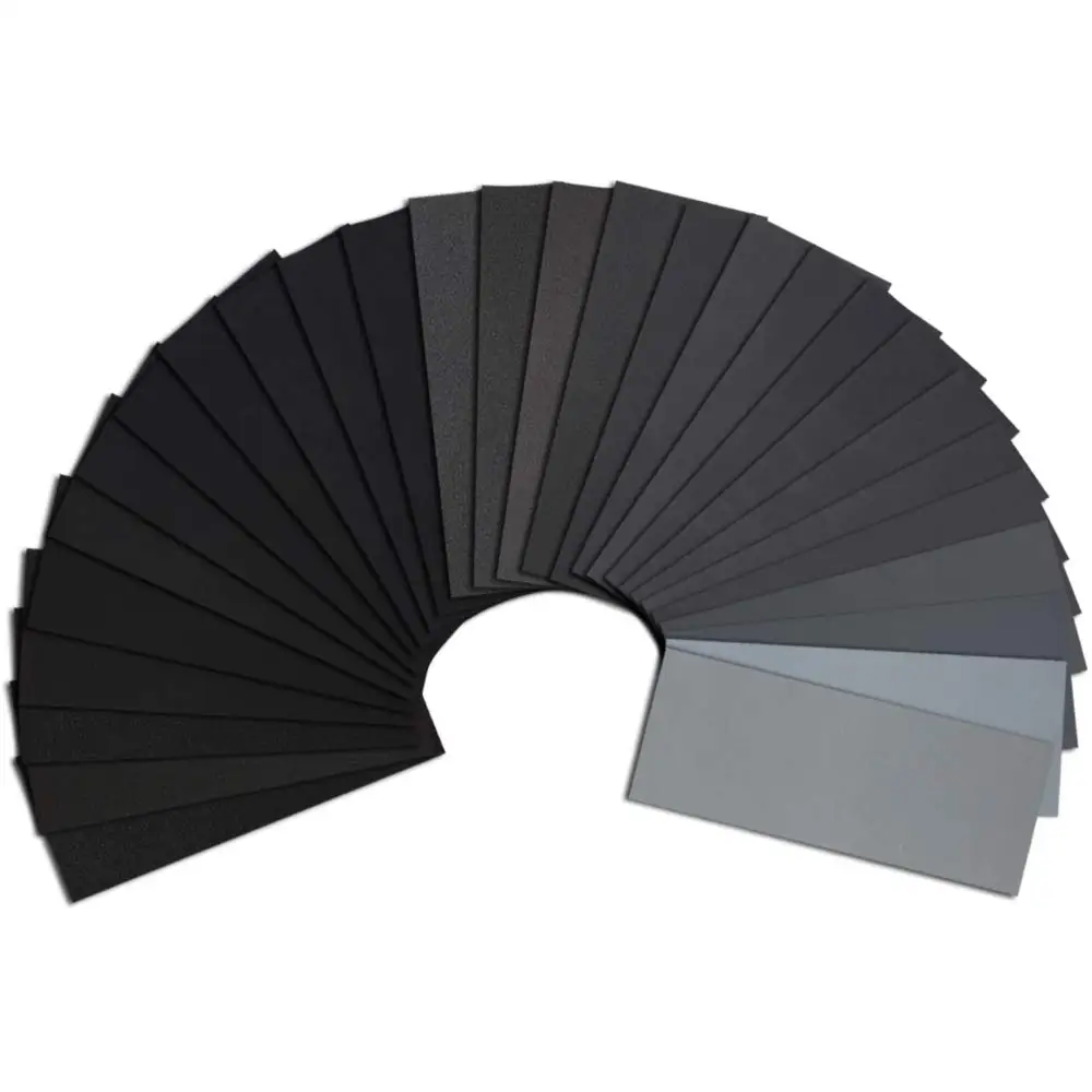 45PCS Sandpaper Assorted Grit 120-5000 Wet Dry Sanding Sheets for Wood Furniture Finishing Metal Automotive Polishing 9x3.6